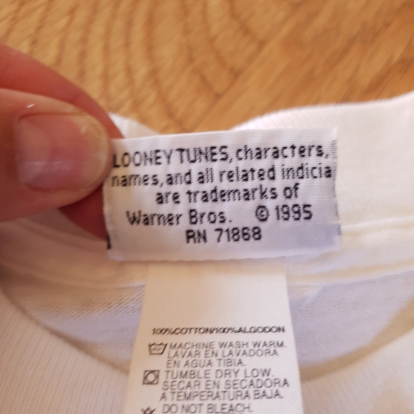 Looney Tunes Vintage 1995 AOP Sylvester Tweety Bird Cartoon Get A Life Tee Large - Picture 13 of 14